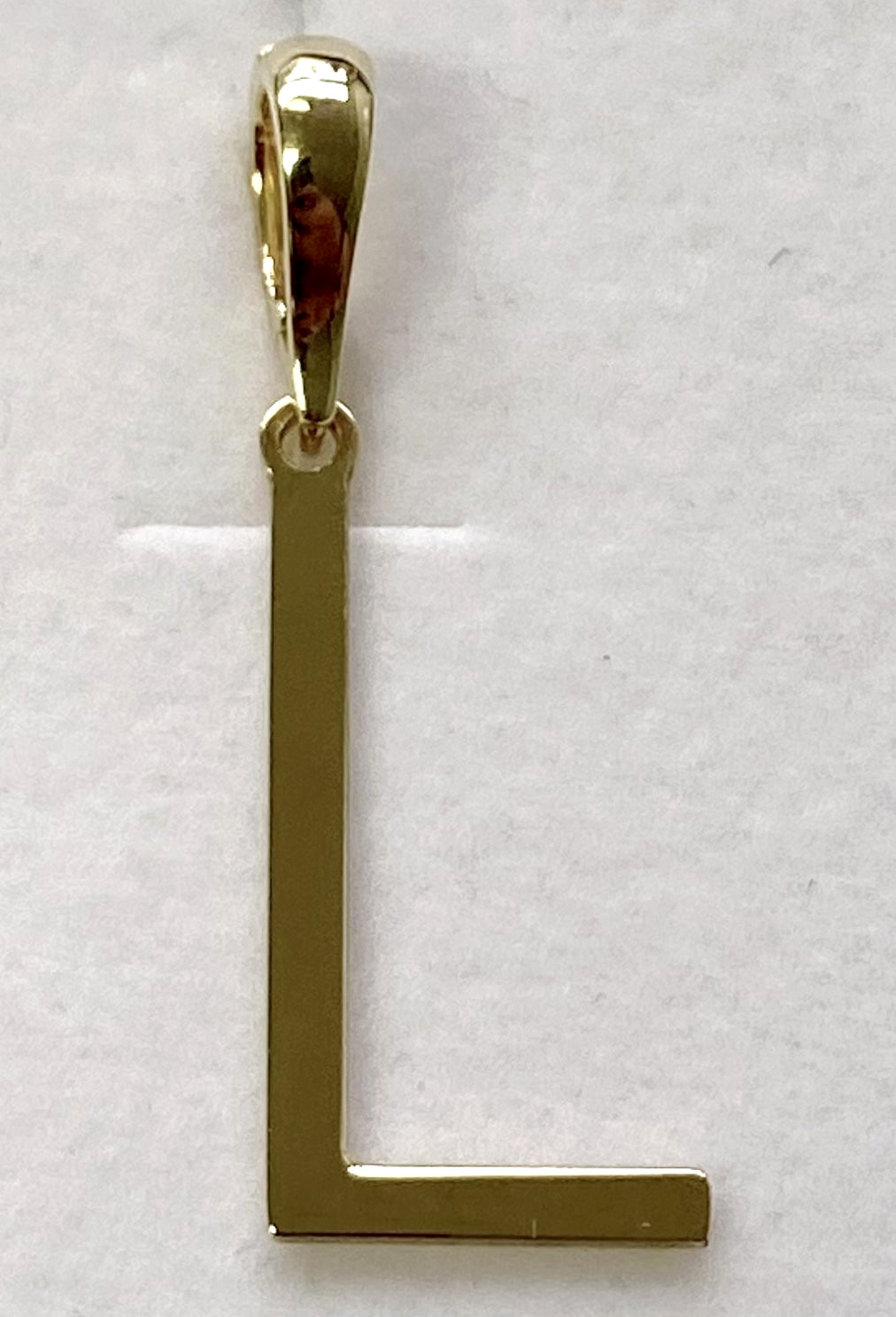 HSN Bianca Milano Gold Plated Sterling Silver Initial “L” 1-1/2″ Pendant