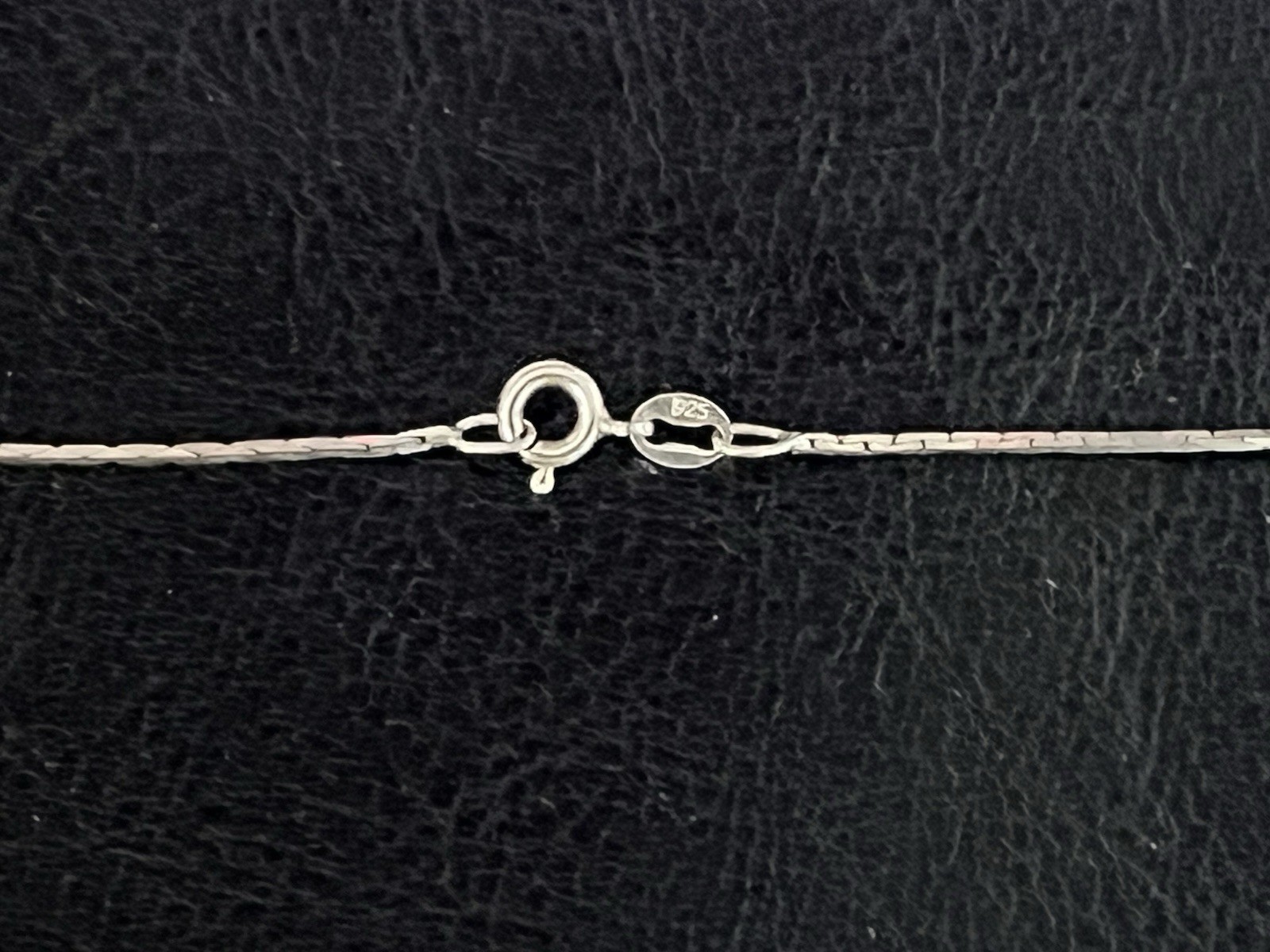 925 ITALY STERLING SILVER Beaded Chain 41 cm