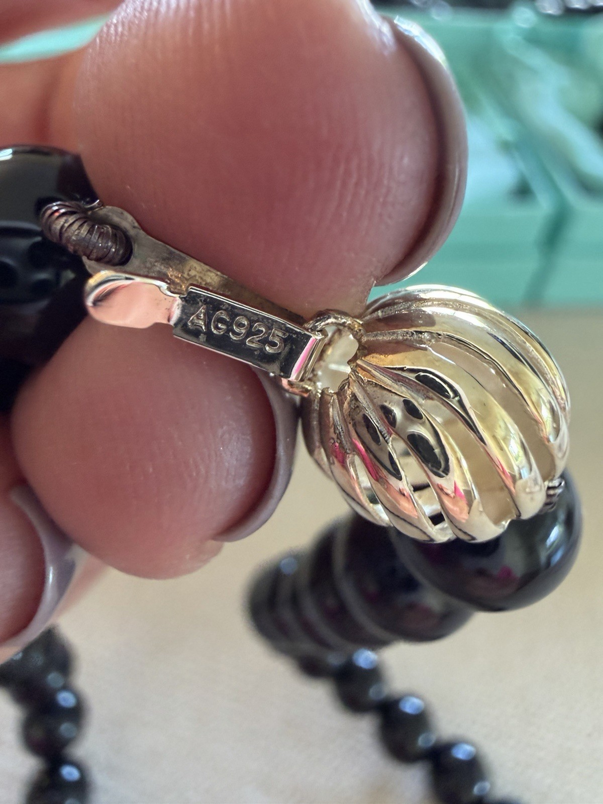 Tiffany Black Onyx Bead And Sterling Silver Paloma Picasso Set 2015