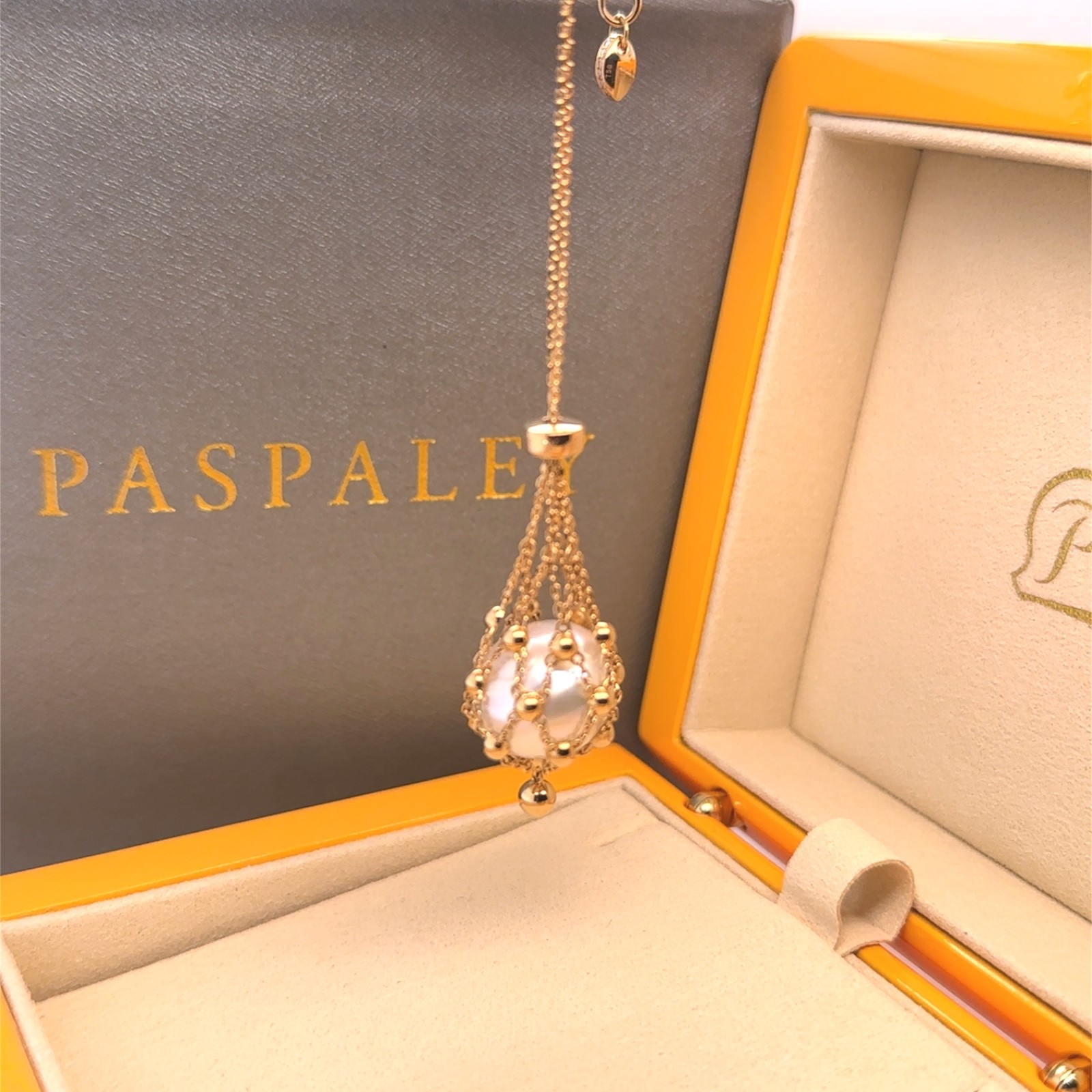 Authentic Paspaley 18ct Yellow Gold Lavalier South Sea Pearl Necklace RRP $7,980