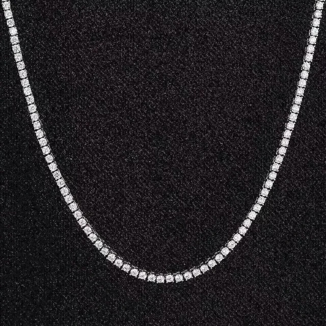 15CT Round Cut Lab Created Diamond Women’s Tennis Necklace 14K White Gold Plated