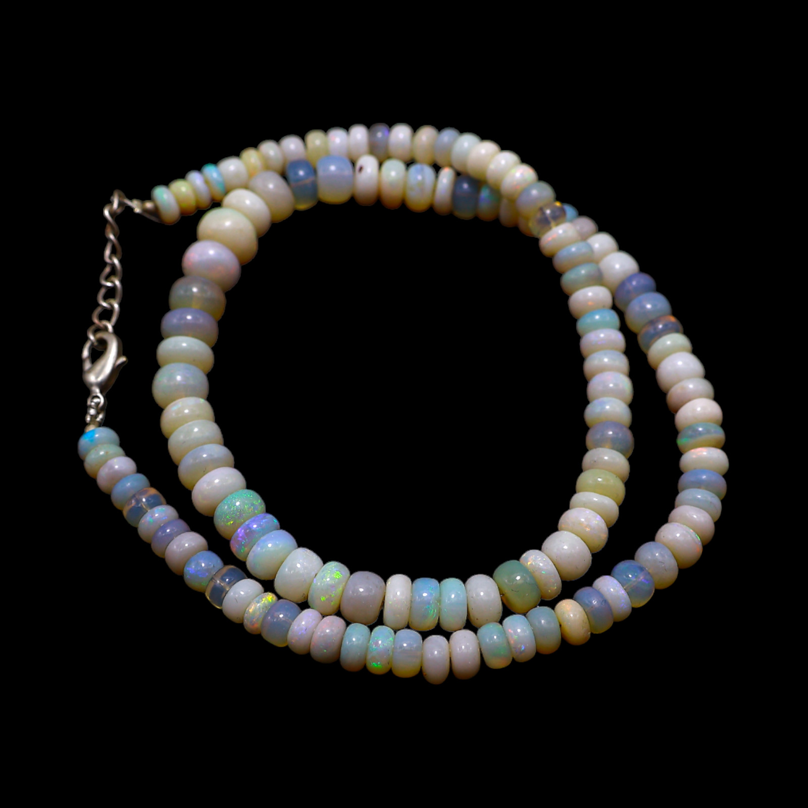 Smooth 5X9 MM Fire Opal Beaded Not Applicable Rondelle Artisan Necklace Jewelry