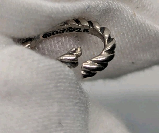 David Yurman Sterling Cable Turtle Enhancer Pendant Charm Retired