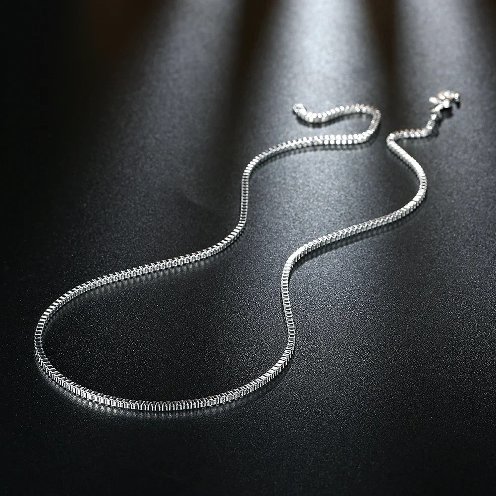 925 Sterling Silver Necklace 16/18/20/22/24 inches fine 1.5MM Box chain free USA