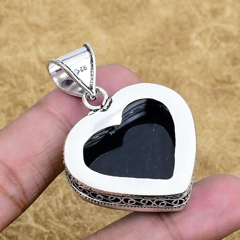 Blue Fire Doublet Opal Gemstone Pendant 925 Sterling Silver Handmade Jewelry
