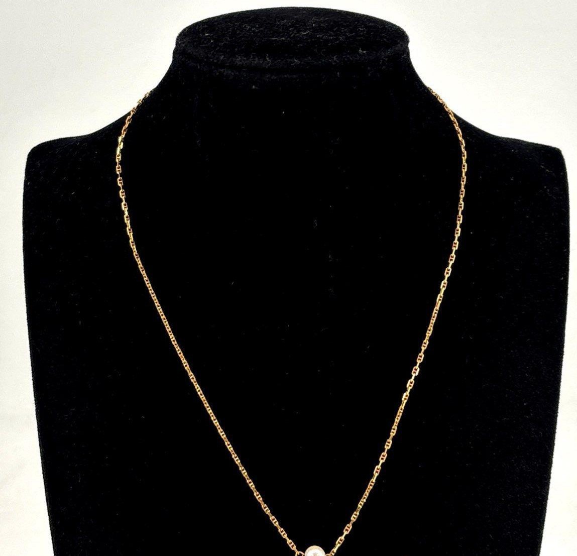 14k solid gold 16″ link chain necklace