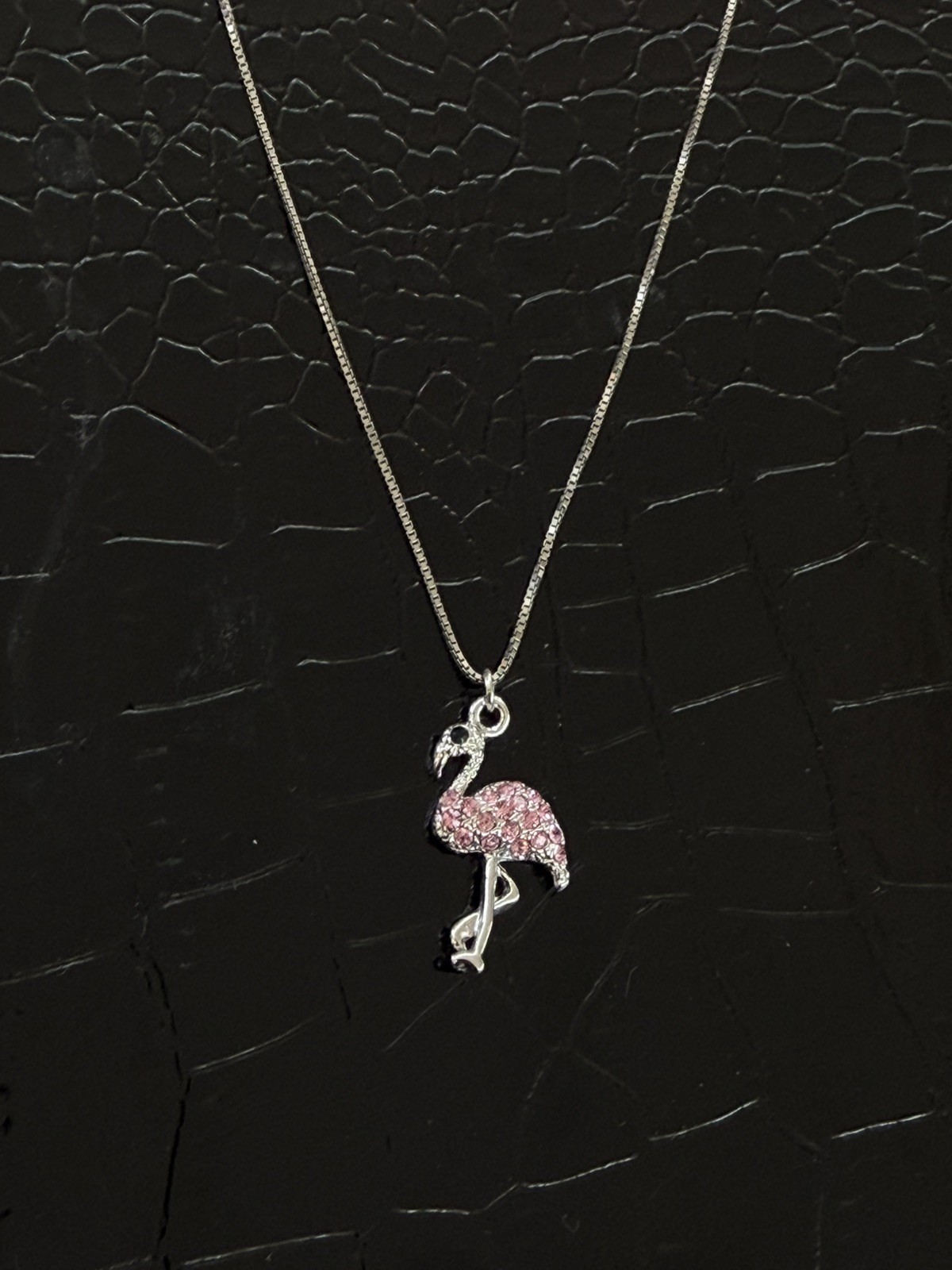 925 Sterling Silver Flamingo Necklace – Flamingo Pendant – Tropical Bird Jewelry