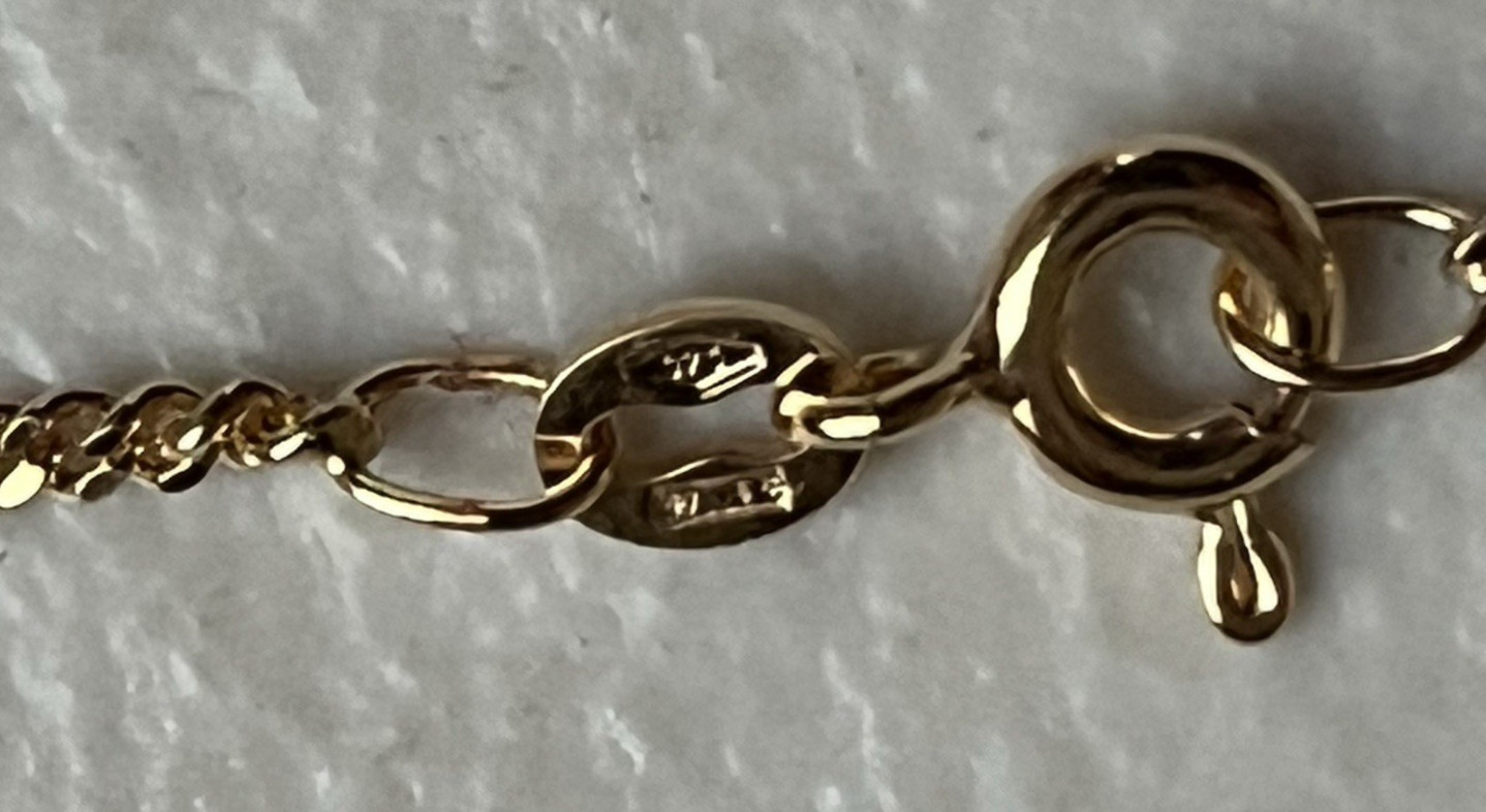 Perth mint 1997 Australia 1/10 oz Gold Lunar Ox Coin Pendant 9k Gold Necklace
