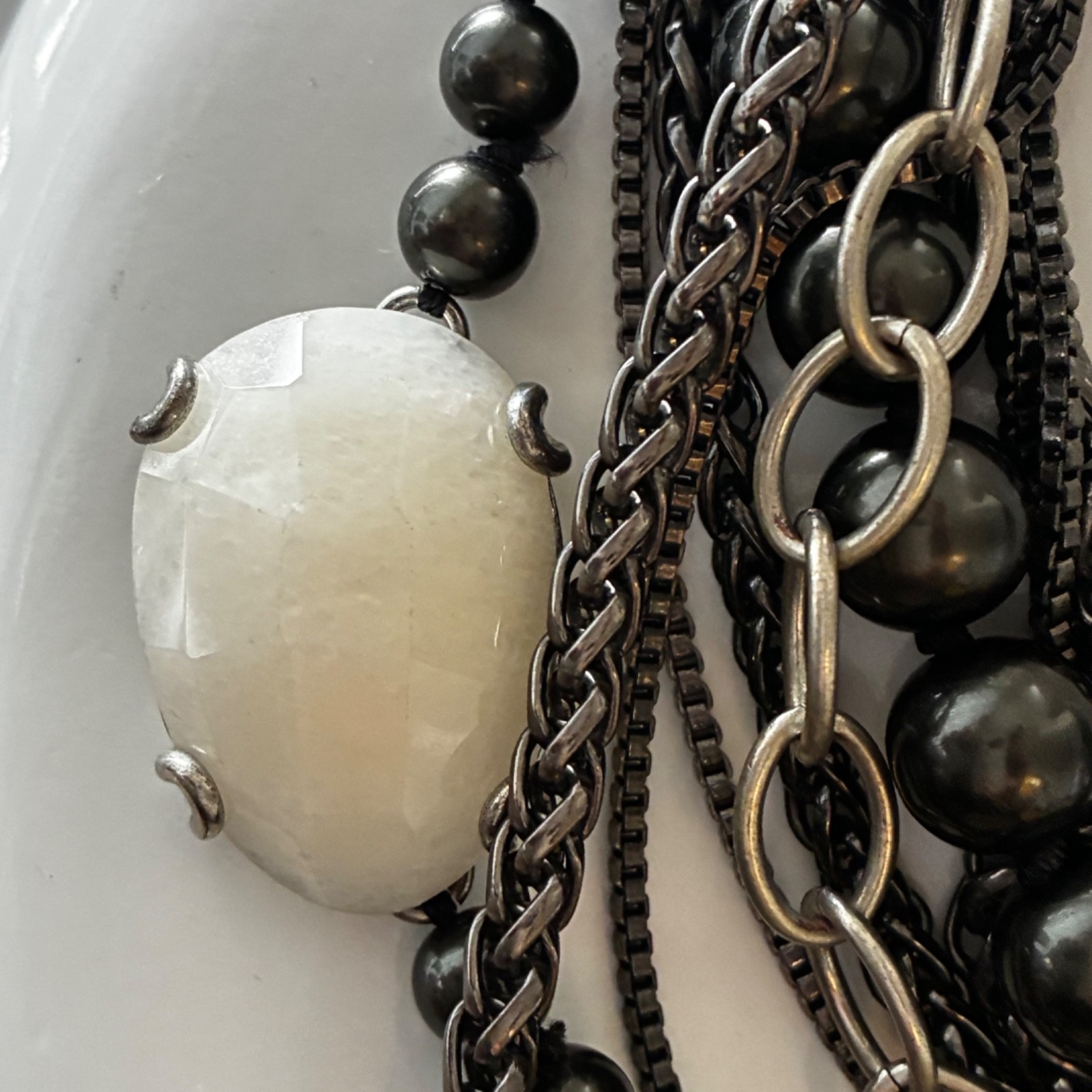Black Pearl Statement Necklace