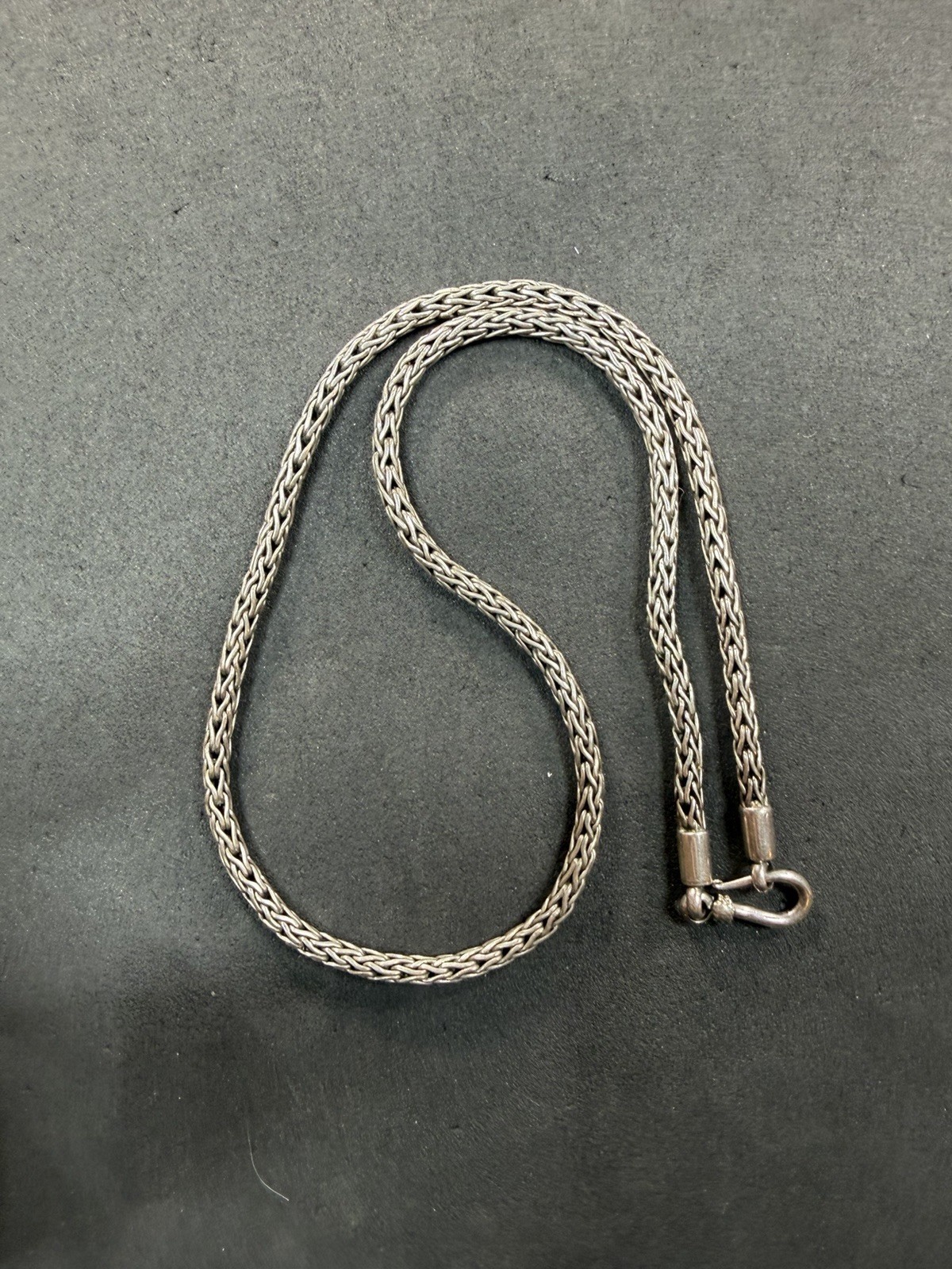 18g Vintage Sterling Silver 925 Foxtail Chain 16” Jewelry lot T