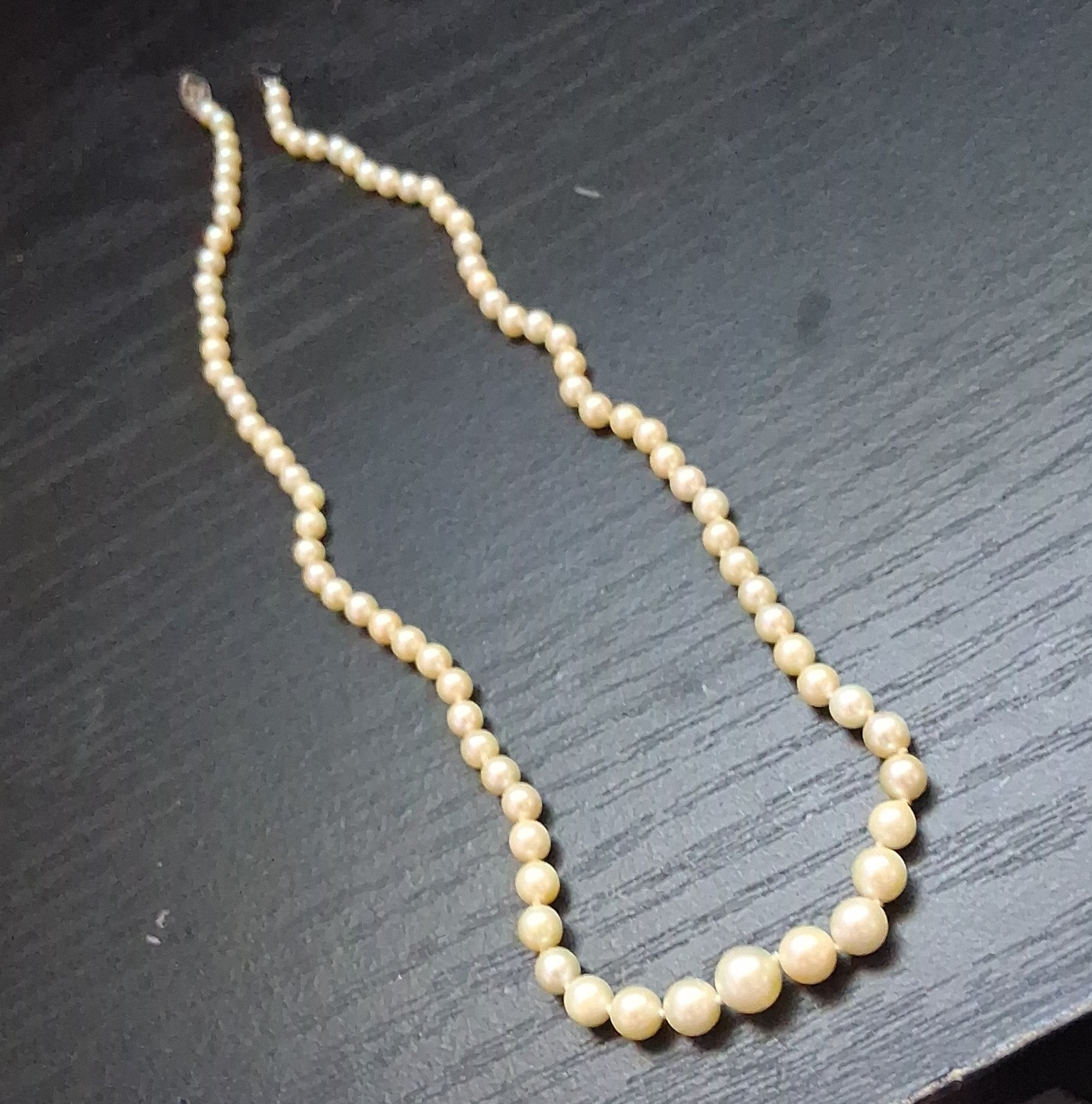 Akoya Pearl Strand Necklace with 14K Yellow Gold Clasp
