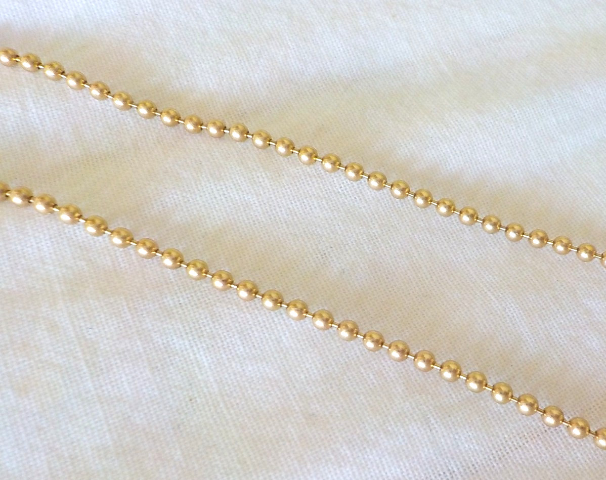 Solid 14K Yellow Gold Beaded Turquoise Diamond Cut Necklace – 18.3 gms, 20.5 in