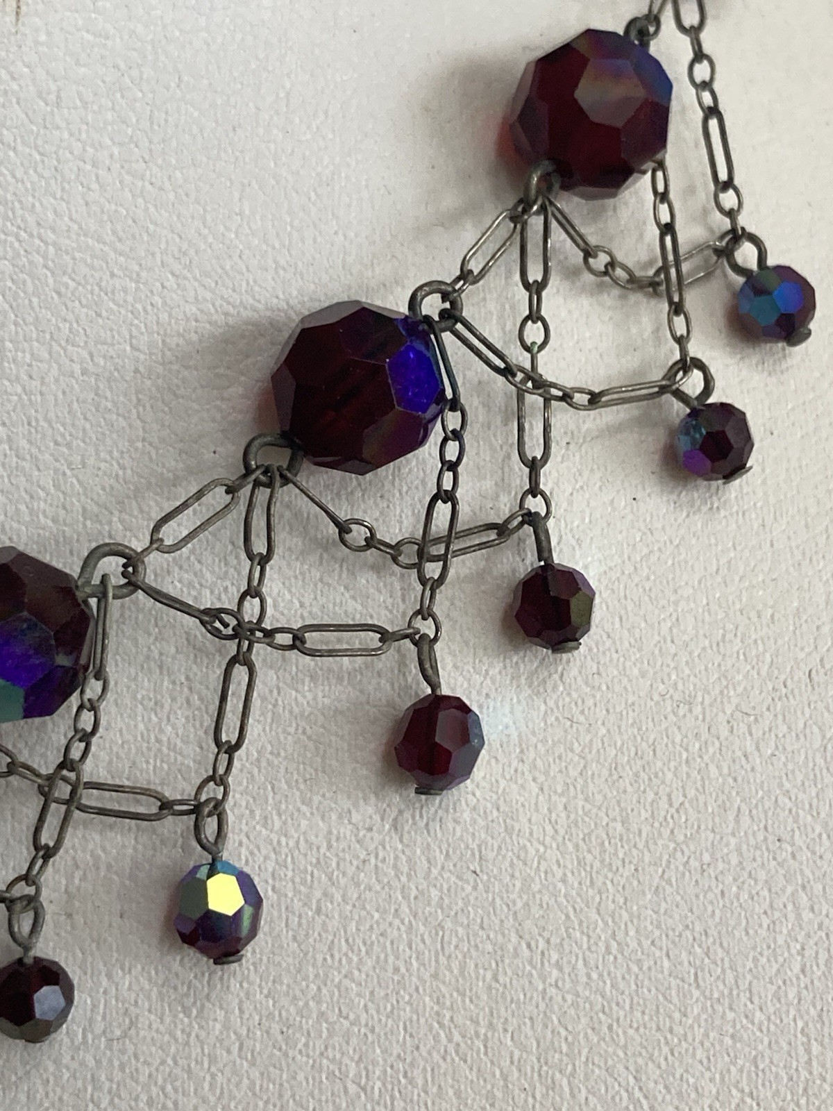 Lori Lori Necklace Chocker Crystal Deep Red Fancy AB
