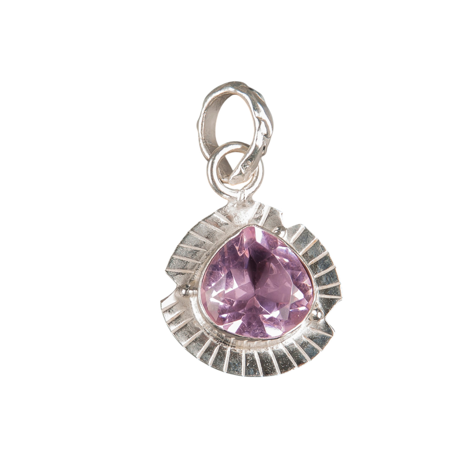 Morganite Gemstone 925 Sterling Silver Designer Pendent 1.15″ Gift For Sister