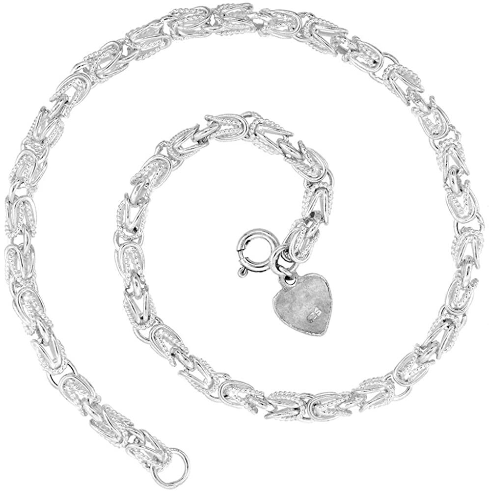 925 Sterling Silver Turkish Chain High Quality Necklace Bracelet 4mm Size 7″~30″