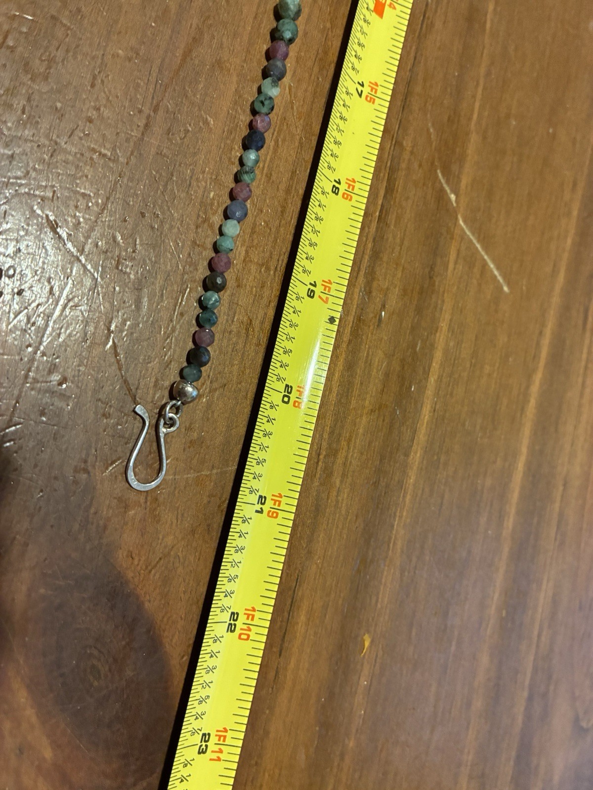 Jay King Mine Finds 925 Sterling Silver Multi Gemstone Faceted Bead Necklace 21”