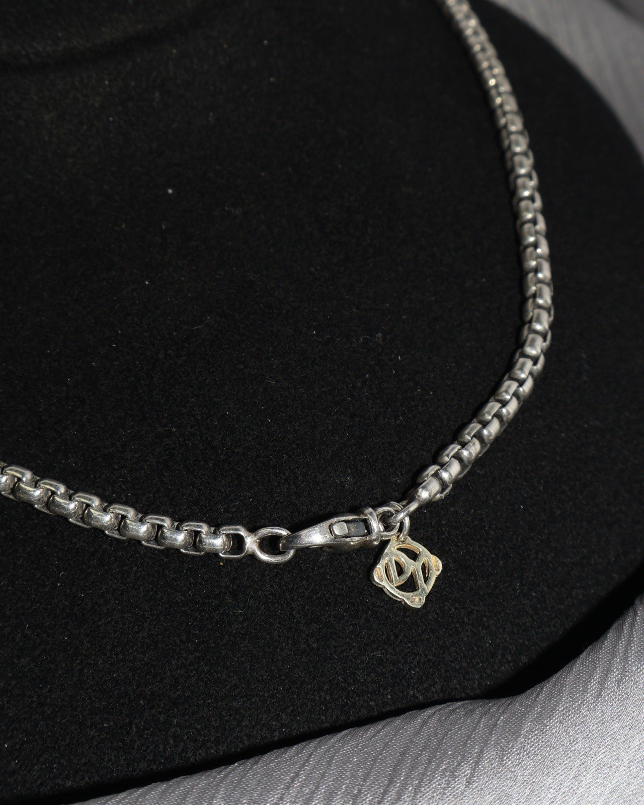 David Yurman 14k & 925 Unisex Box Chain Necklace 27G / 18in / 3.5mm