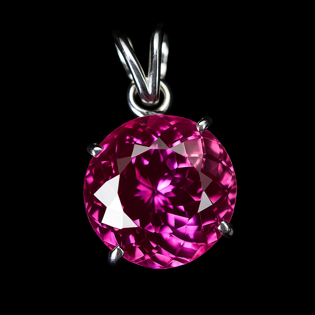 17.20 Ct Natural Pink Tourmaline 925 Sterling Silver Certified Gemstone Pendant