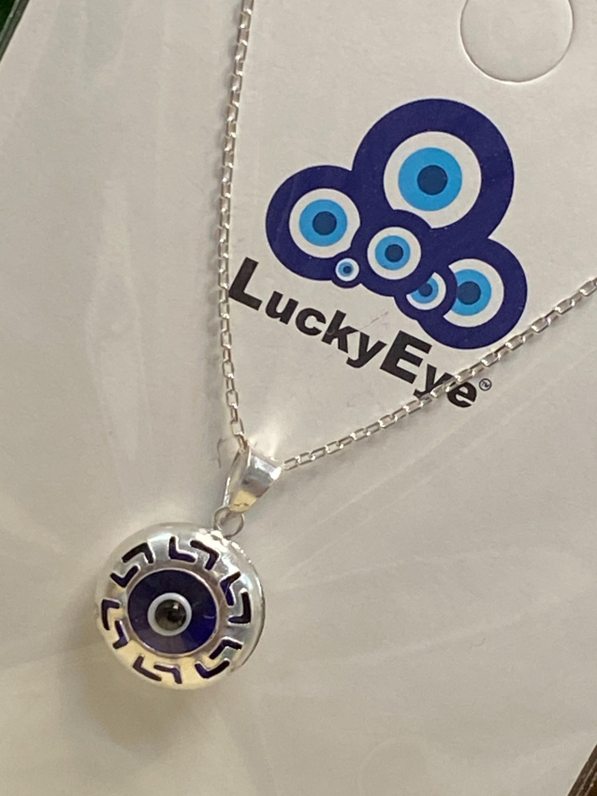 Evil eye Sterling Silver Pendant Necklaces #9516