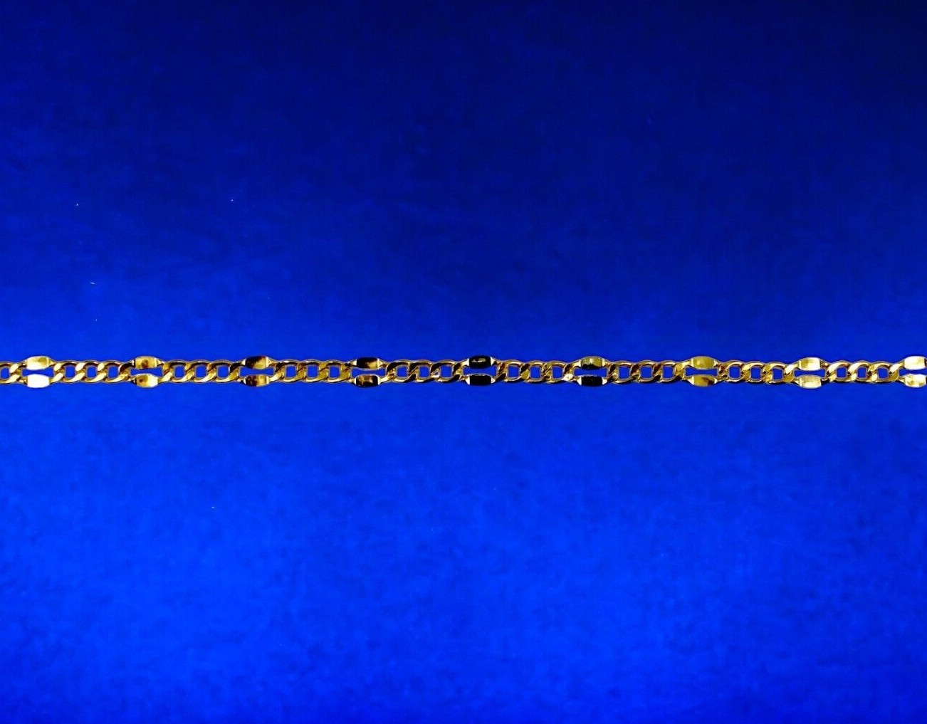 10K Yellow Gold 3mm-5mm SOLID Mirror Figaro Necklace Bracelet Chain Link 7″-30″
