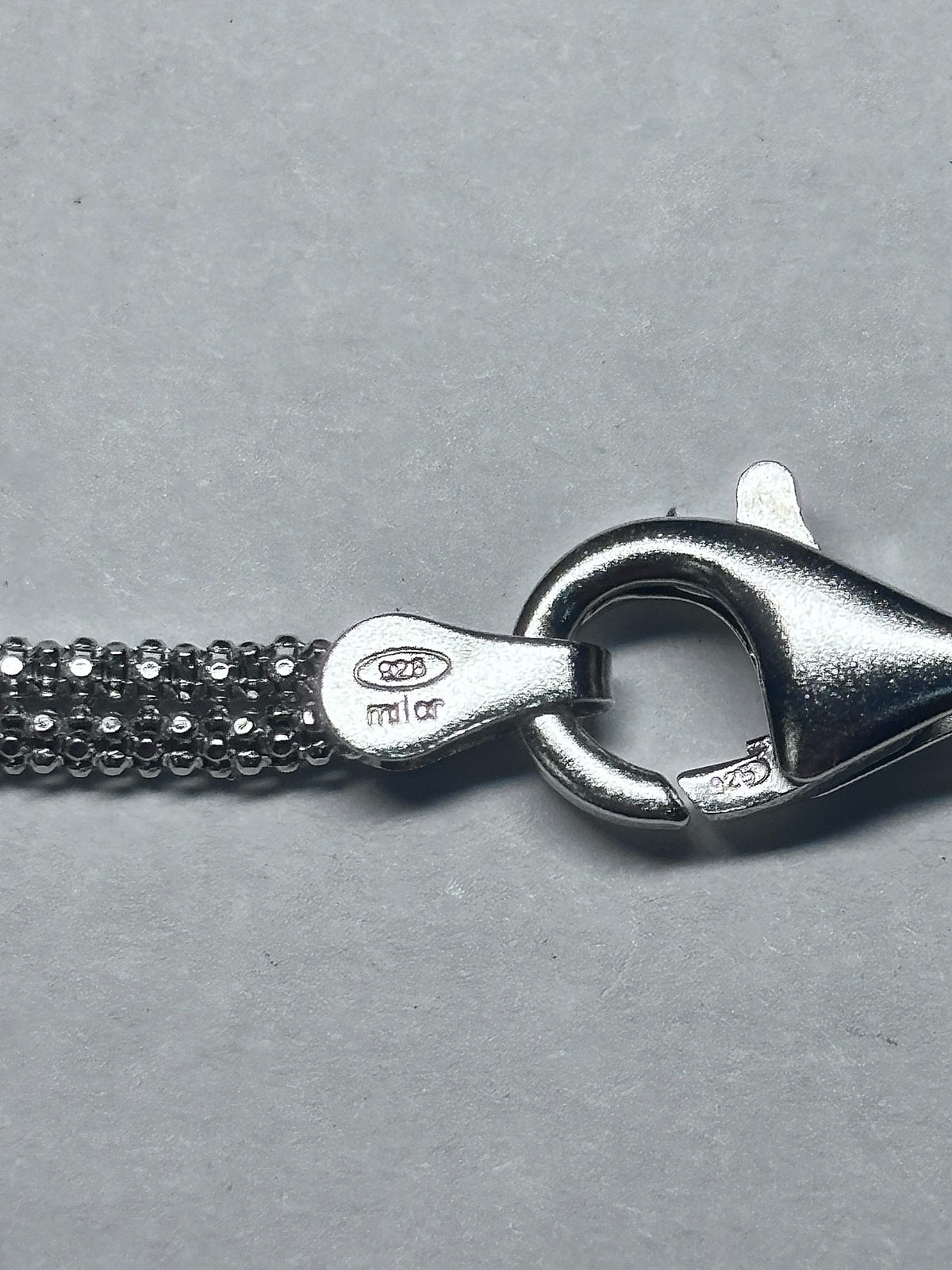Italy Made by Milor Sterling Silver Double Popcorn Chain Necklace 14.6g ≈ 36in