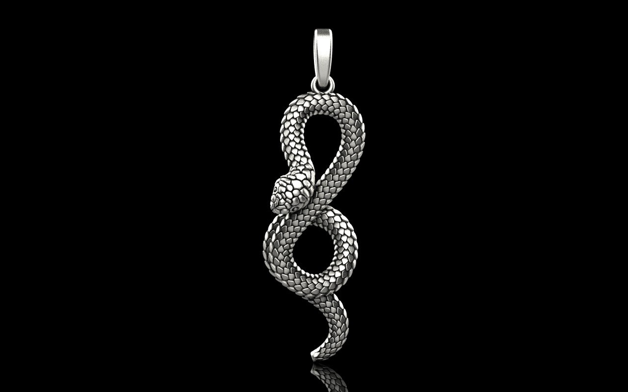 14k gold plated snack pendant solid 925 silver valentine day gift for her & him