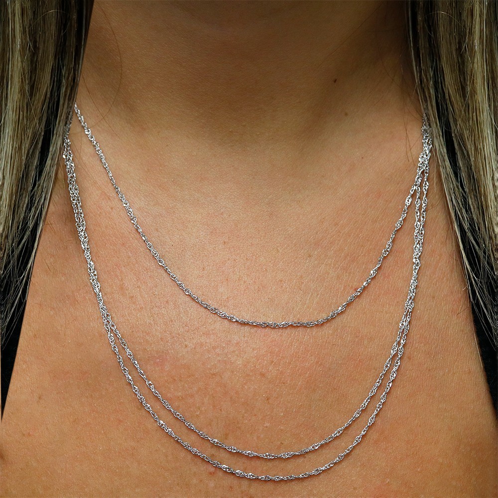 1MM 925 Sterling Silver Italian Diamond Cut Singapore Chain Necklace 16″-30″