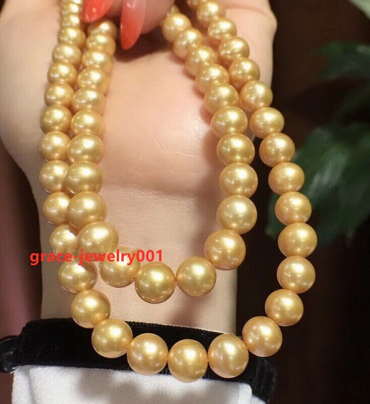 30 inch AAAA SOUTH SEA 11-13mm Natural South Sea pearl Necklace 14K Gold clasp