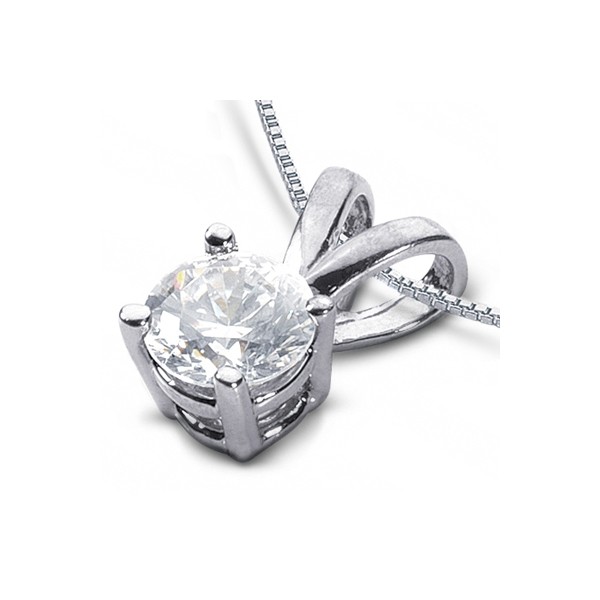 2.62ct D/VS2 Round Natural Certified Diamond Platinum Classic Solitaire Pendant