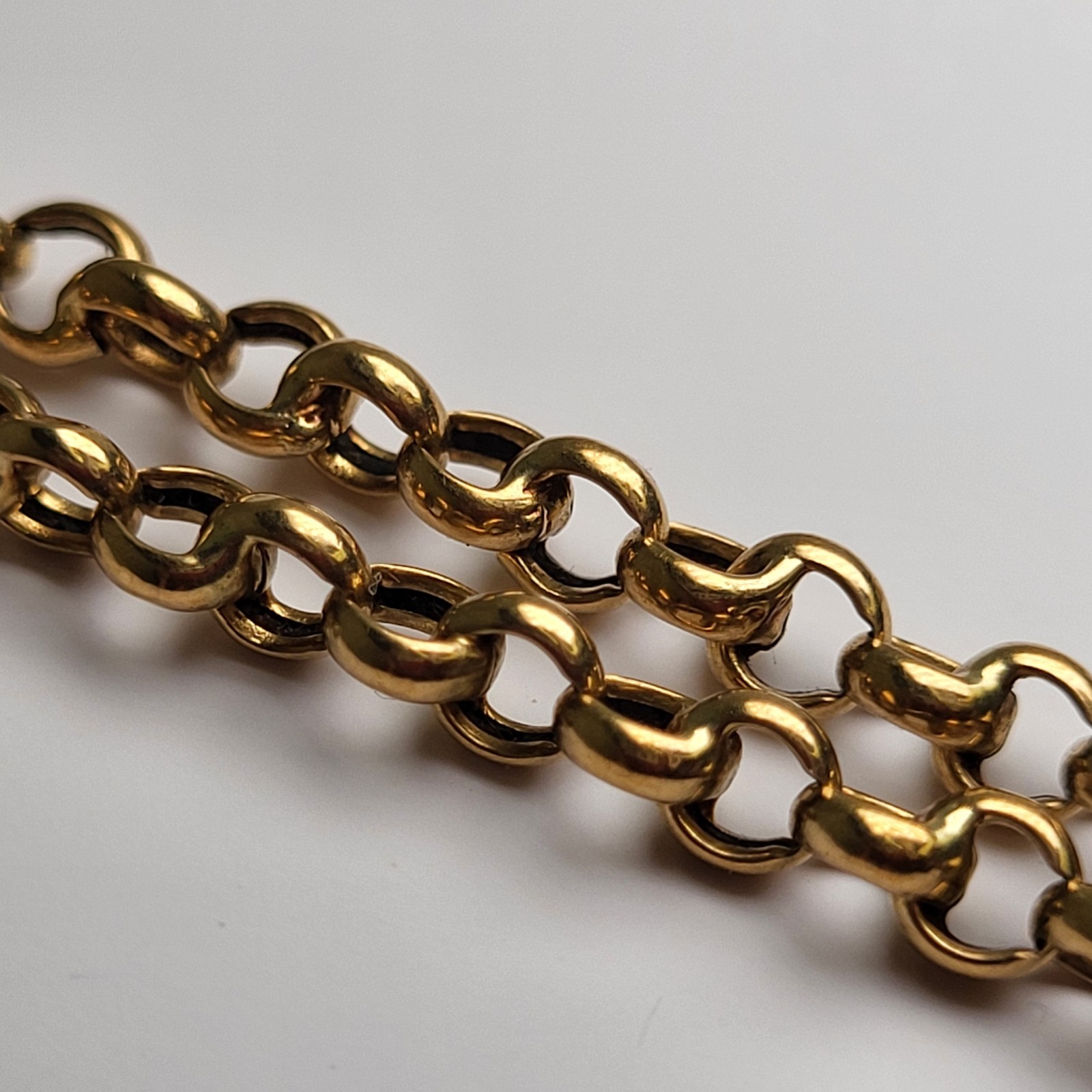 9ct Gold Belcher Chain 7.65g 20.5″ Italian Import UNOAERRE Rolo [M73]