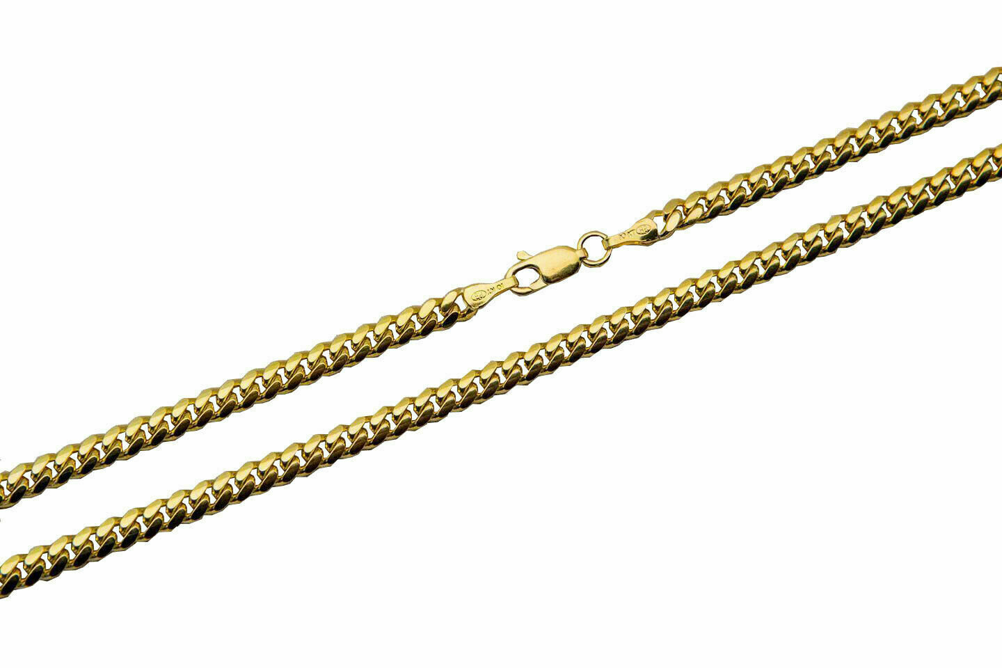 10k Yellow Gold Solid 2mm-6mm Miami Cuban Link Chain Necklace Bracelet 7″-30″