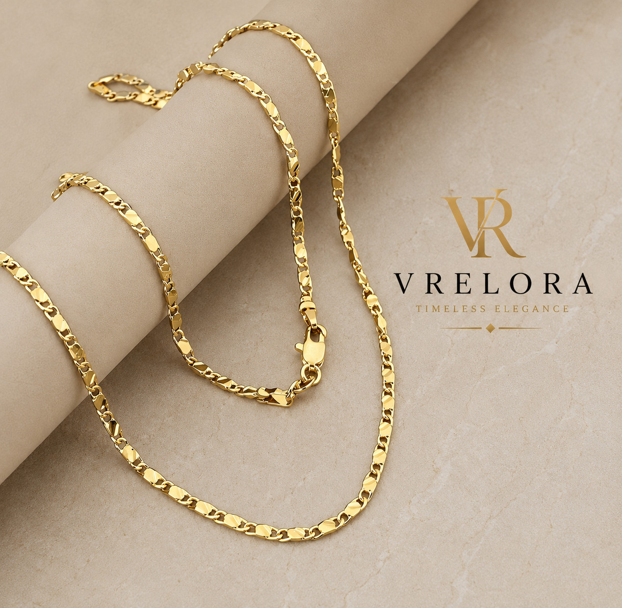 18K Gold Plated 925 Sterling Silver Figaro Chain Necklace 2MM Men Women