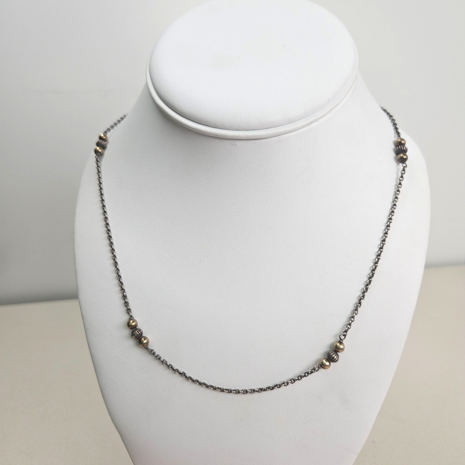 Vintage FBM Friedrich Binder 835 Silver Modernist Long Necklace Mönsheim German