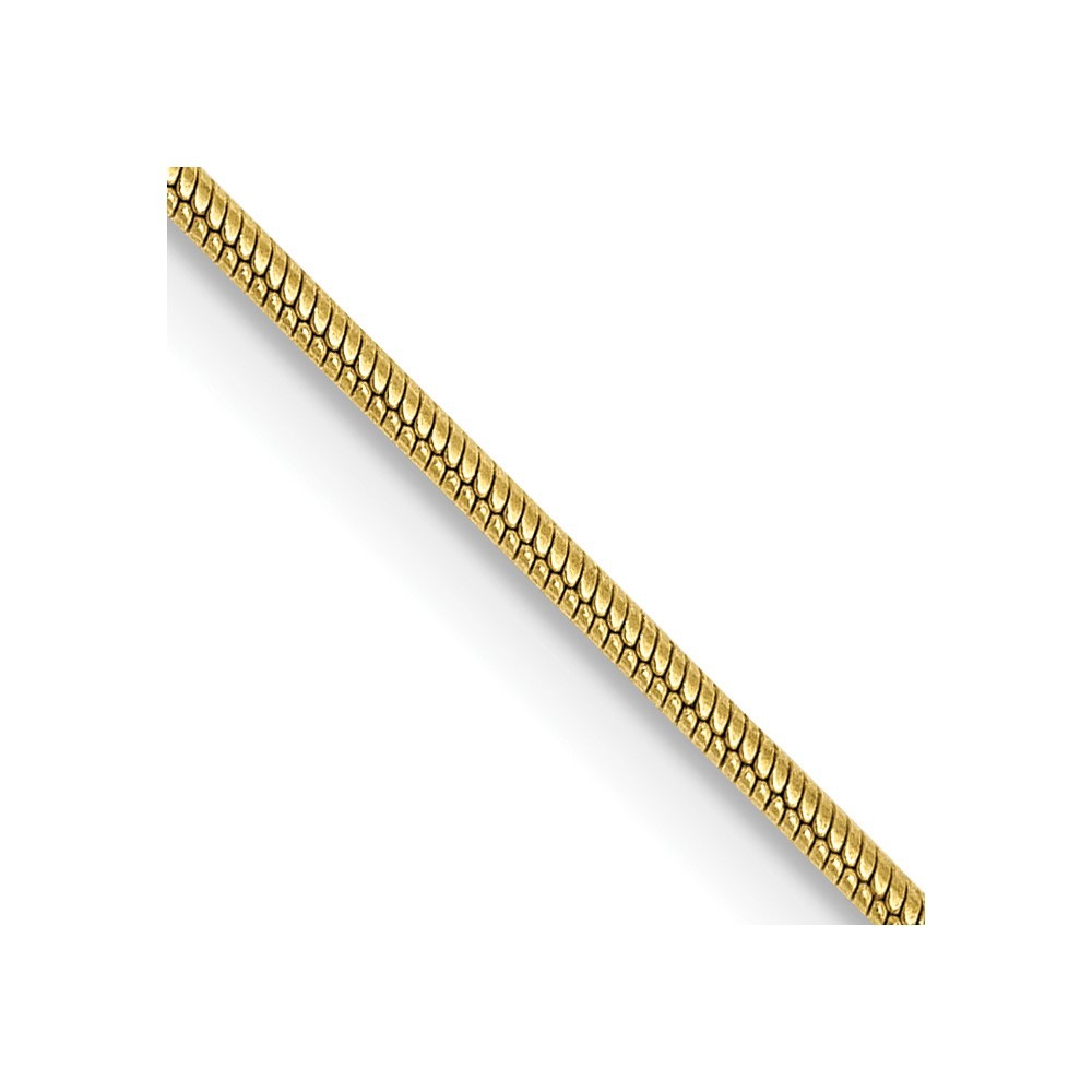 10K Yellow Gold .9mm Round Snake Chain; 16 inch; Lobster Clasp