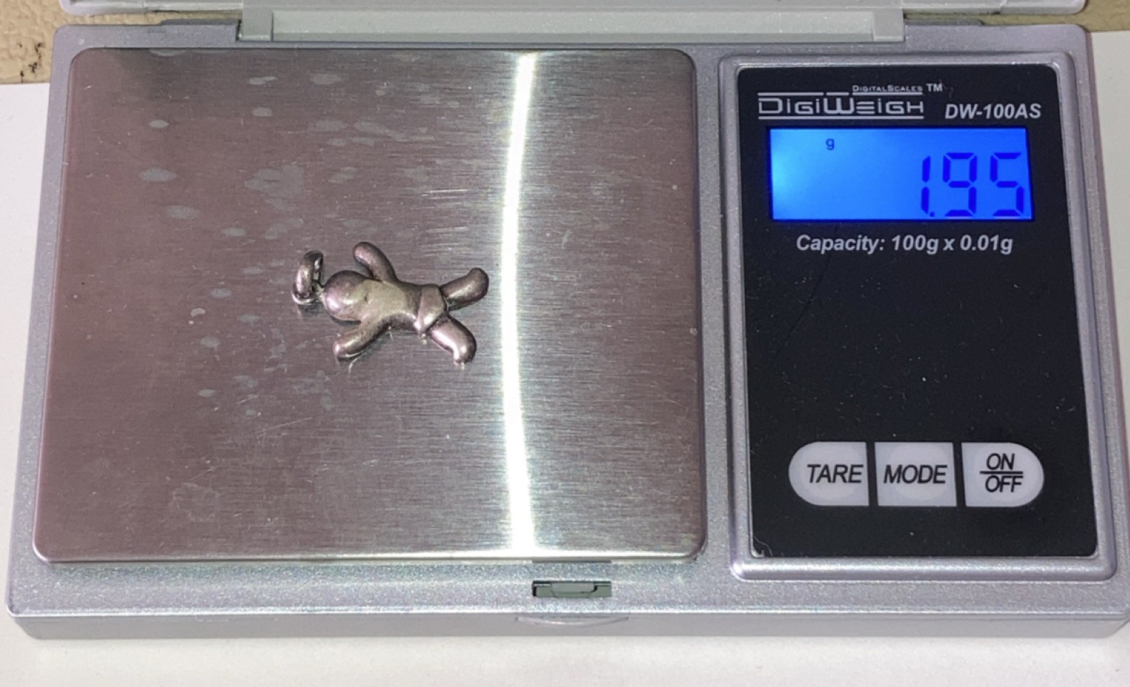 Sterling Silver 925 Asymmetrical Child Shape Charm Pendant No Stone 1.95g