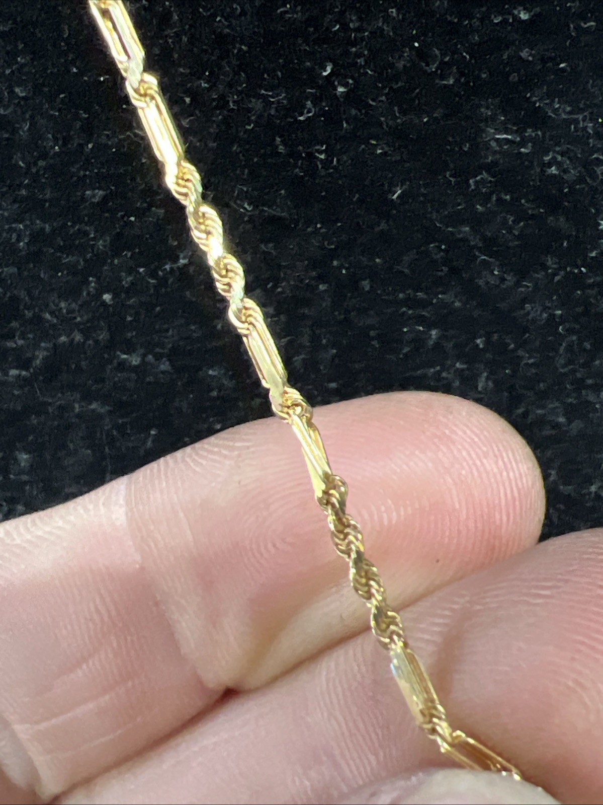 Solid 14k Gold Rope Chain Necklace 18 Inch About 4.6 Grams Amazing Shape! G1