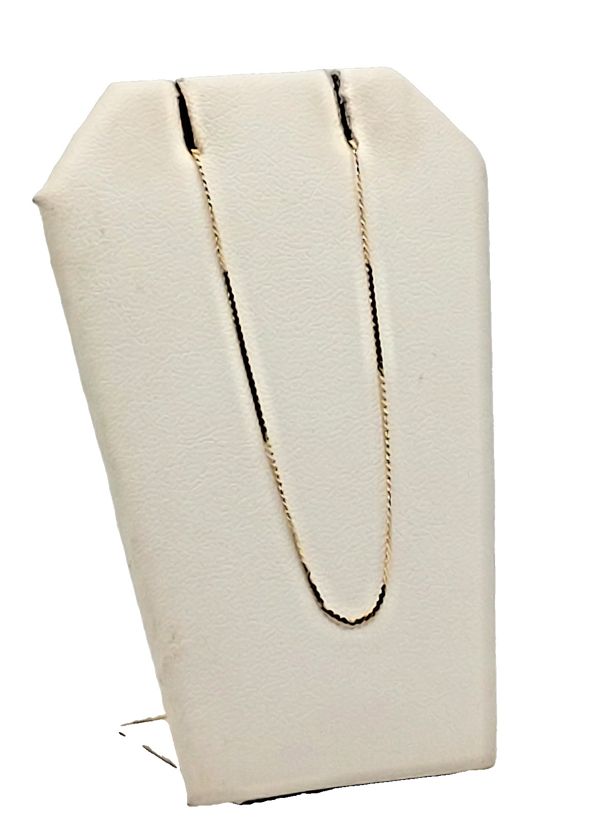 Vintage 14k Serpentine Chain Necklace Solid Yellow Gold 15″ 1mm 1g