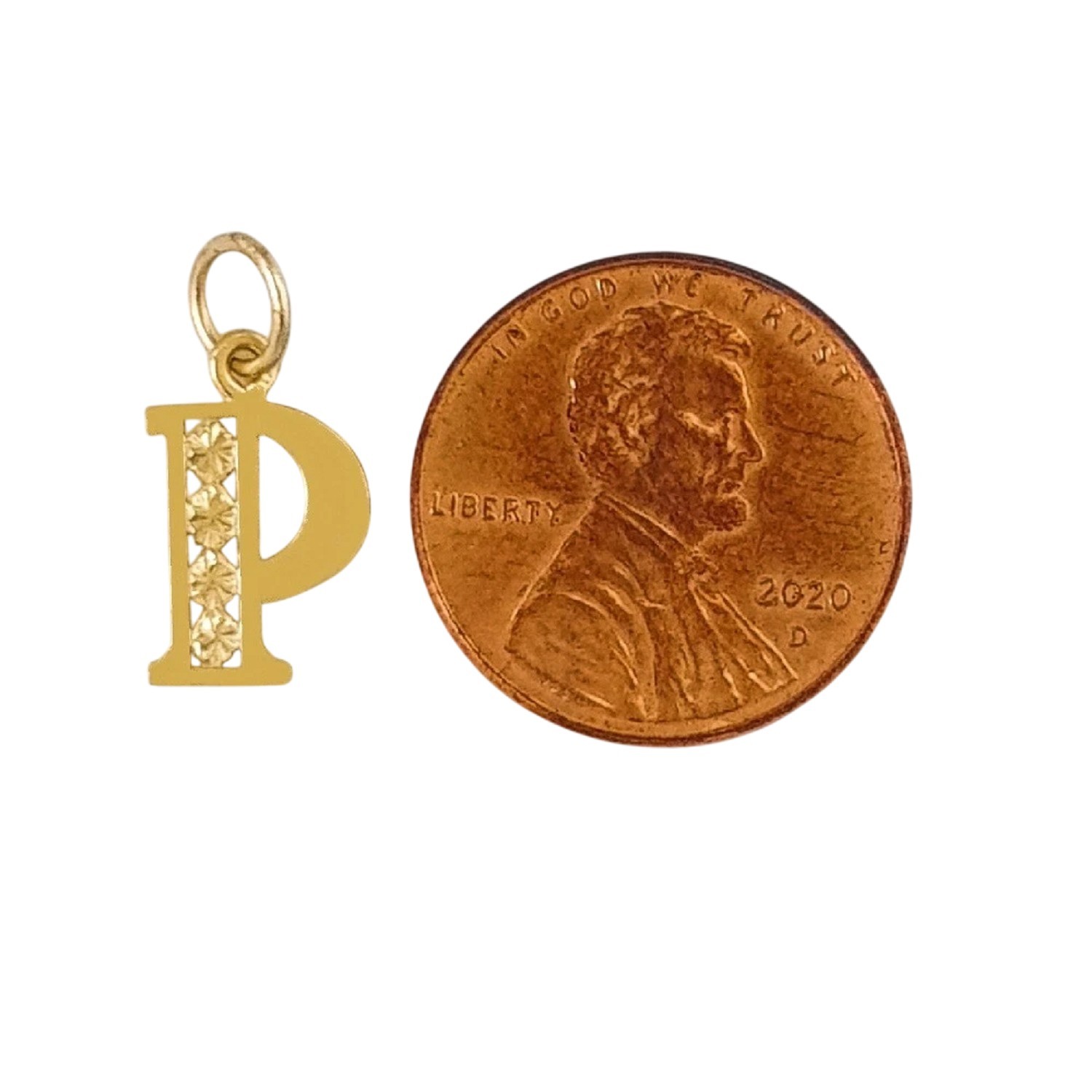 A to Z Any One 14K Yellow Gold Letter Pendant / Charm, Made in USA