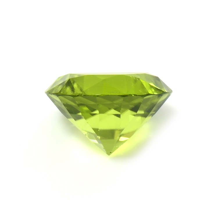 Pakistan Round Green Peridot 18K Yellow & White Necklace 1.31CT