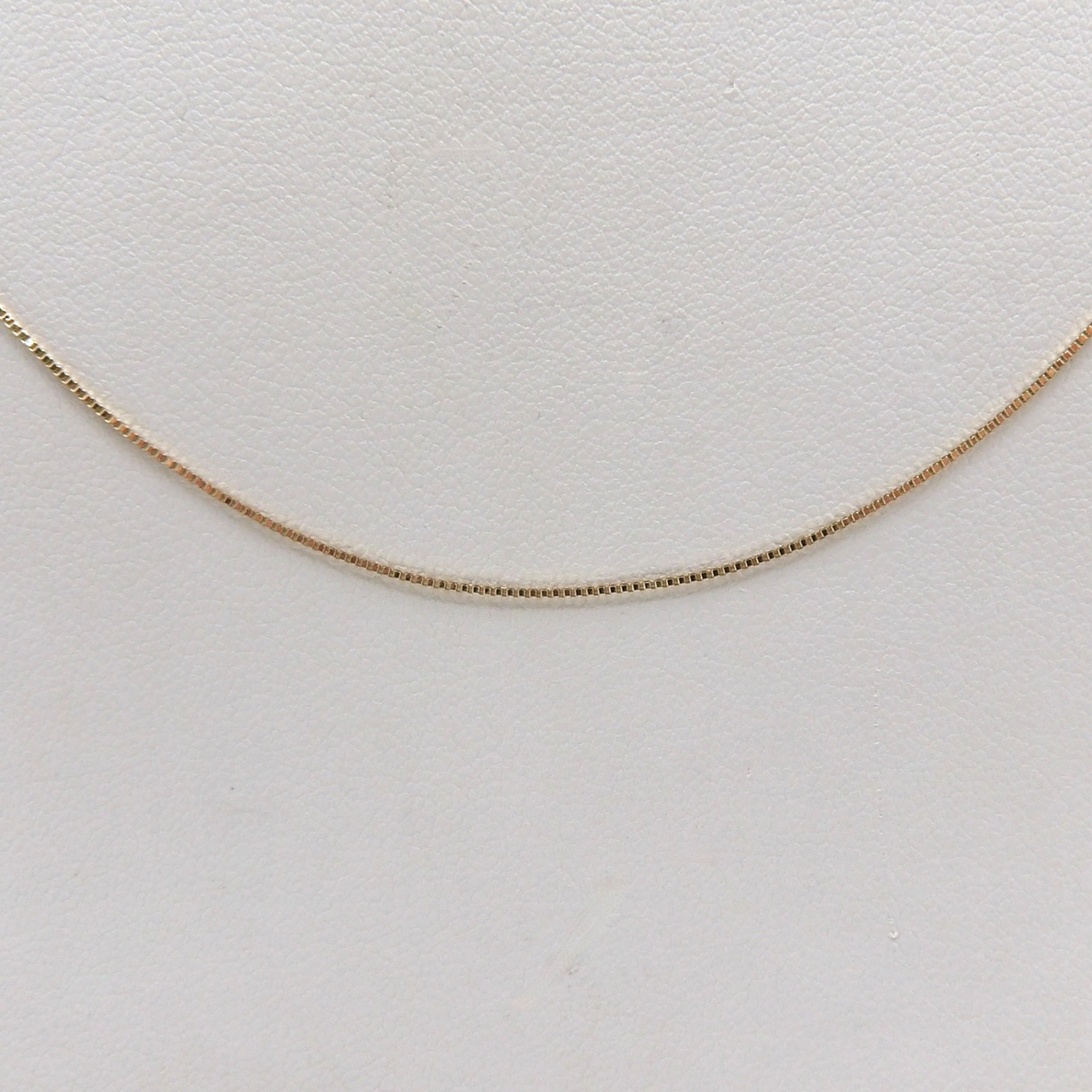 Solid 14k Gold Venetian Box Link Pendant Chain Necklace Milor Italy 24in