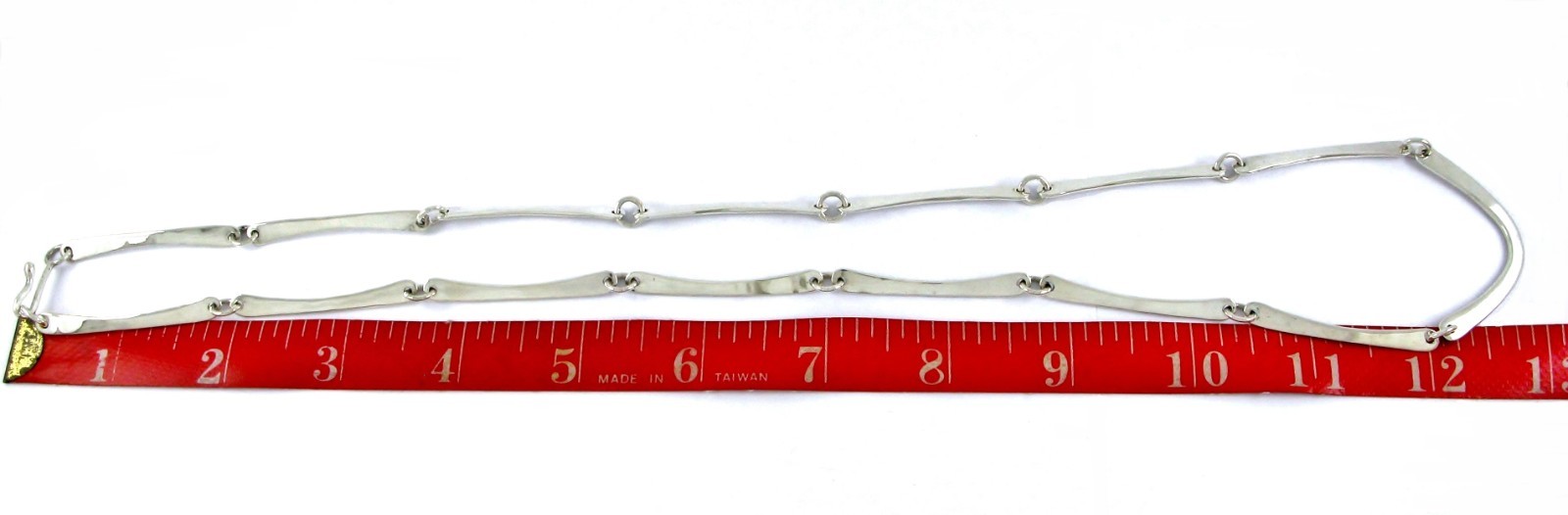 Jeep Collins Sterling Silver 925 Bar Link Chain 26.5″ Necklace 33.1G