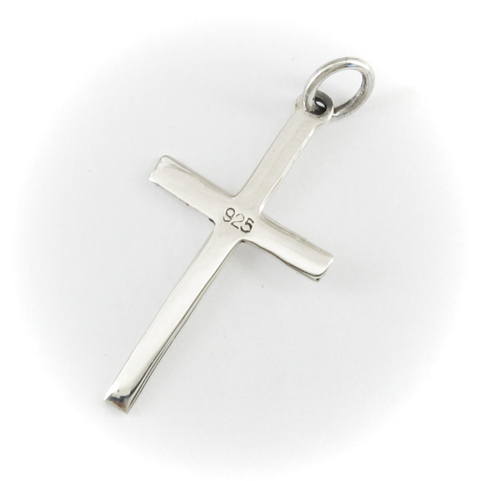 Cross Pendant Plain & Simple – SOLID 925 Sterling Silver – Use your CHAIN!