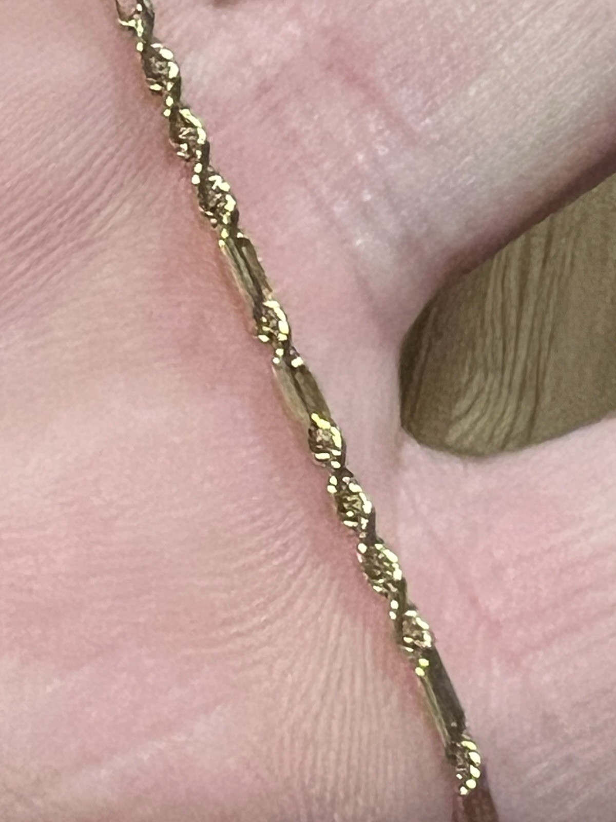 Solid 14k Gold Rope Chain Necklace 18 Inch About 4.6 Grams Amazing Shape! G1