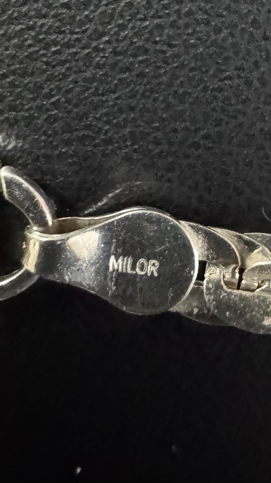 Milor Signed .925 Sterling Silver Rope Chain Necklace Lobster Clasp