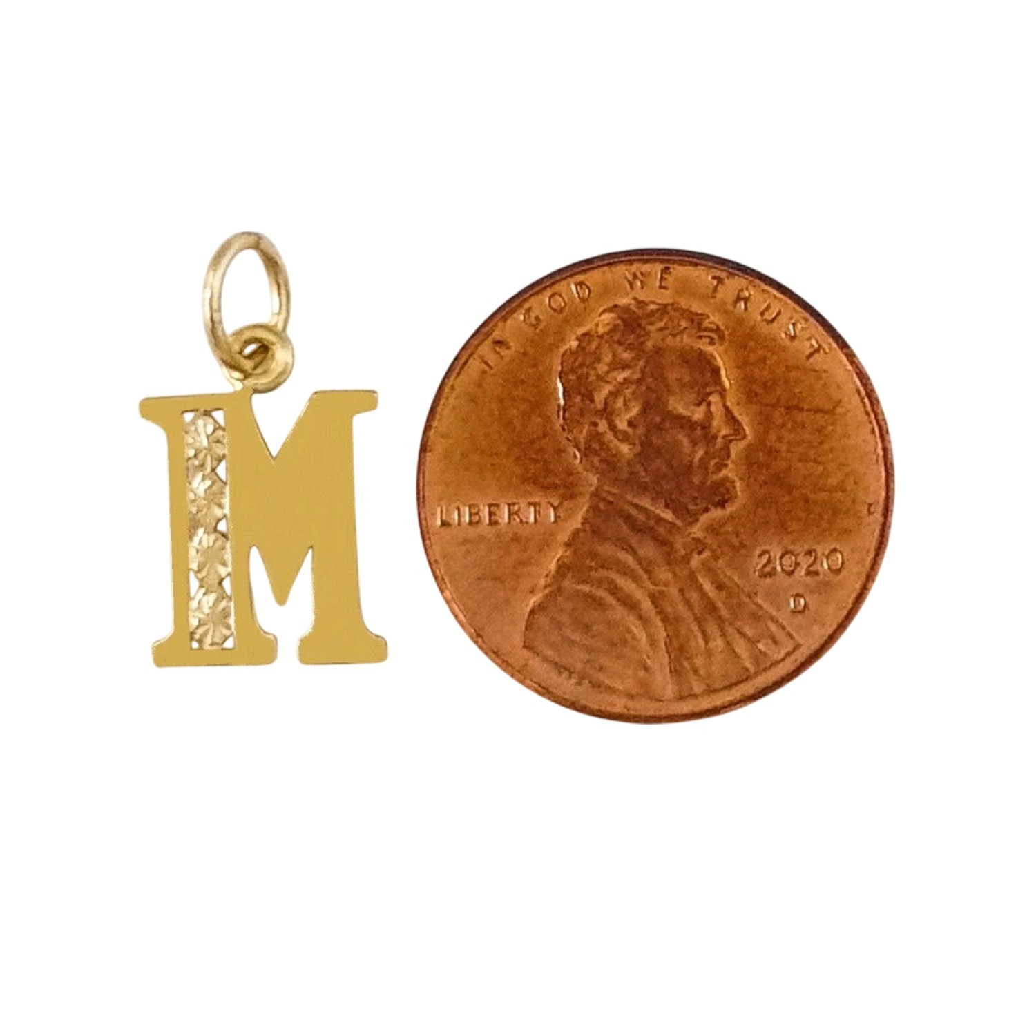 A to Z Any One 14K Yellow Gold Letter Pendant / Charm, Made in USA