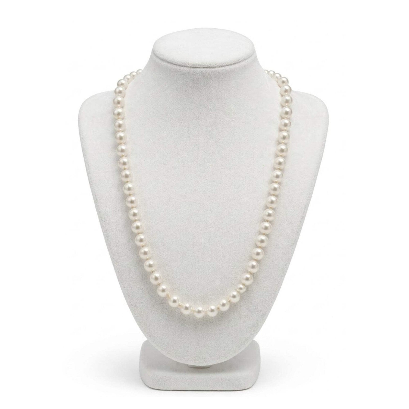 30″ Classic Cultured Shell Pearl Strand Elegant Women Necklace