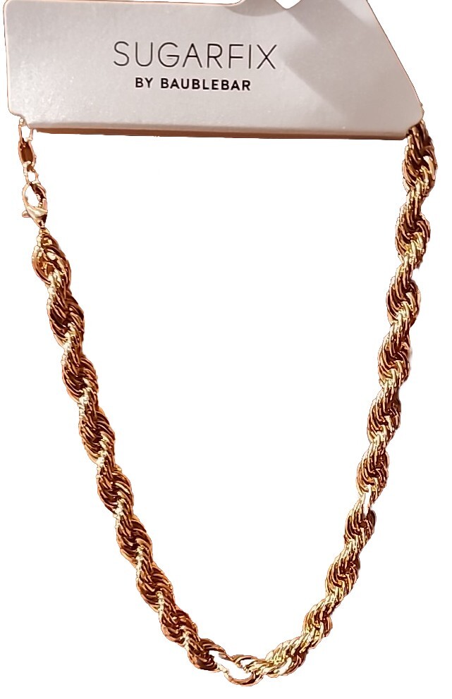 SUGARFIX by Baublebar ~ Goldtone ~ Collar ~ Twisted ~ Nickel Free ~18″ Necklace