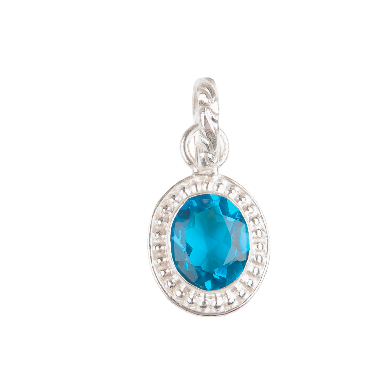 Swiss Blue Topaz 925 Solid Silver Designer Pendent 1.20″ Gift For Birthday