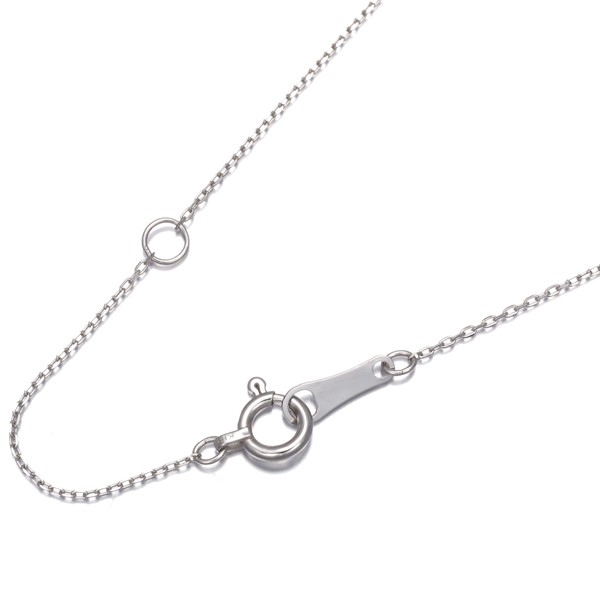 Cable Chain Necklace 40cm 18K 750 White Gold
