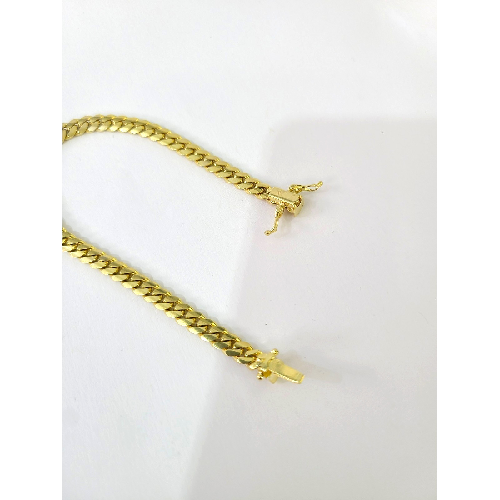 10k Real Solid Gold Miami Cuban Bracelet 5mm Link 7″ inch Women Men